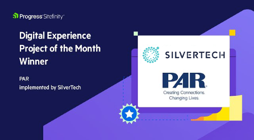 Sitefinity DXP of the month graphic