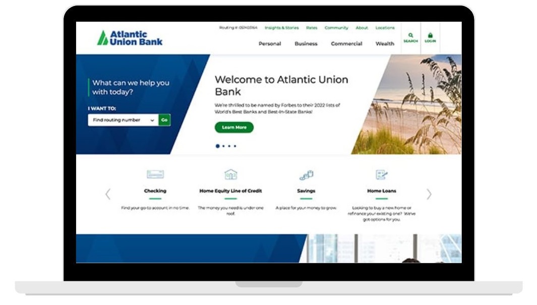 Atlantic union bank website